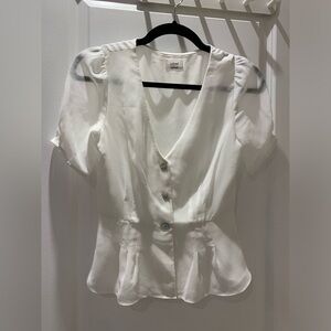 Aritzia Wilfred button-front blouse